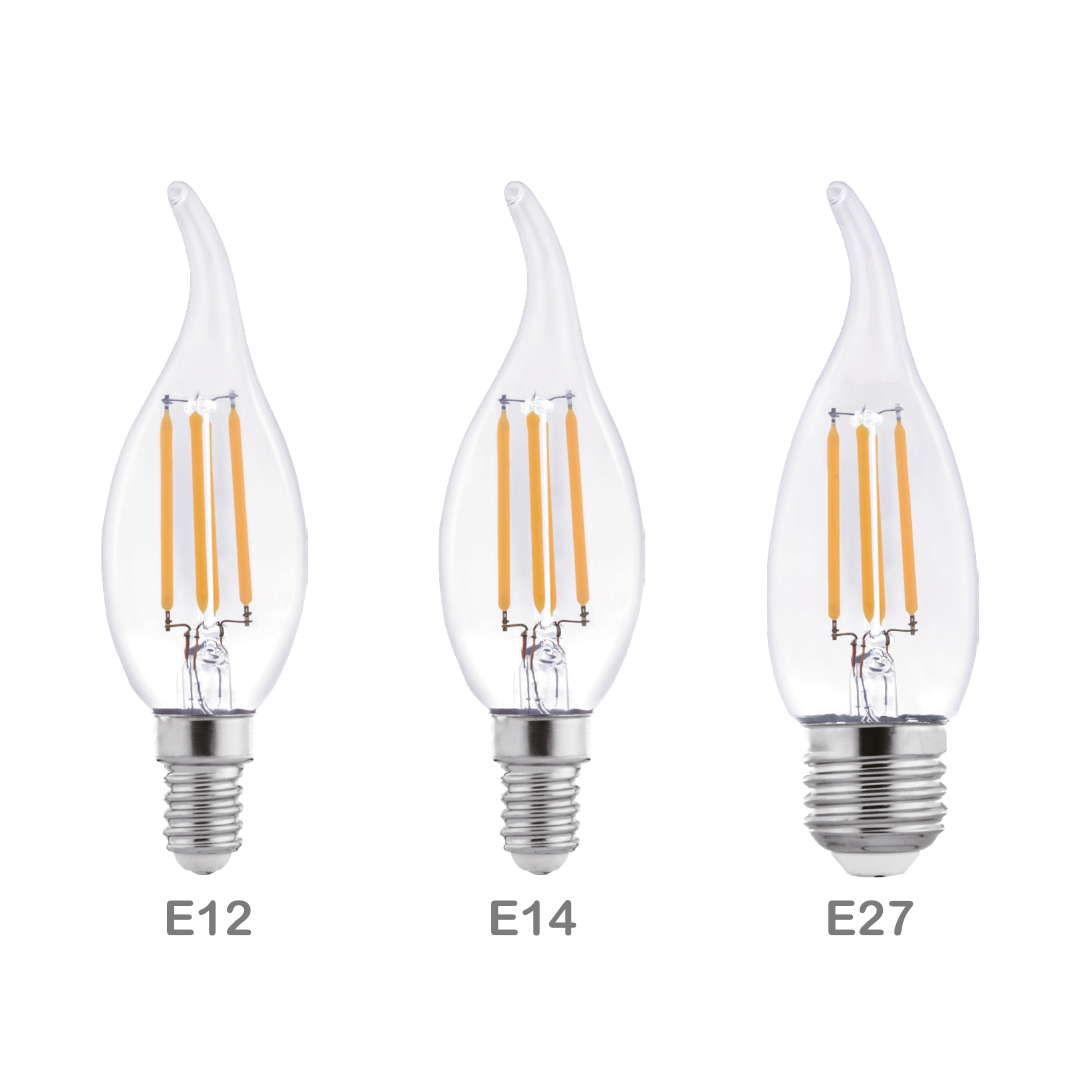 BOMBILLA DECORATIVA DE FILAMENTO TIPO VELA 4 WATTS
